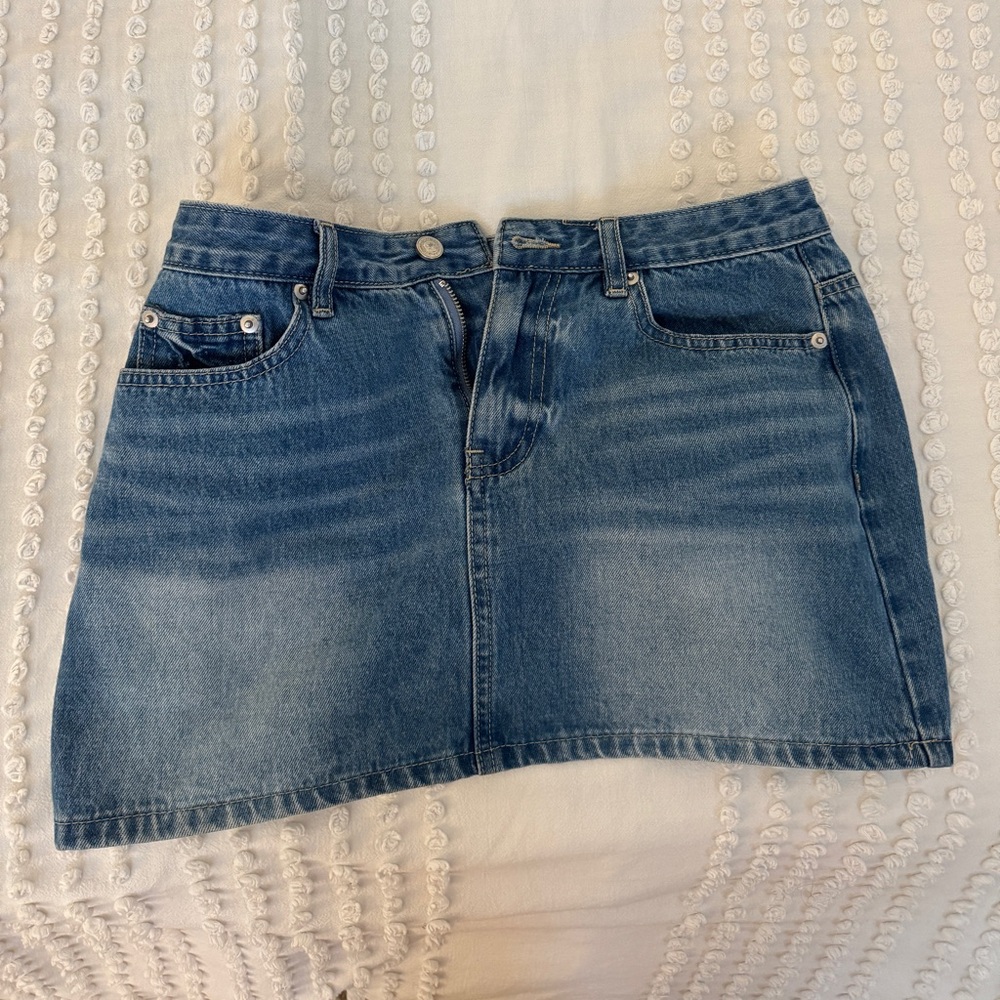 Princess Polly Blue Denim Mini Skirt